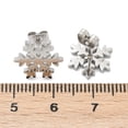 thumbnail image 4 of 304 Stainless Steel Ear Studs Hypoallergenic Earrings Snowflake Stainless Steel color 12x12mm Pin: 0.8mm, 4 of 4