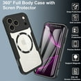 thumbnail image 4 of TECH CIRCLE Compatible with iPhone 17 Magnetic Case Clear Full-Body Screen Protector Drop Proof Bumper Compatible with Magsafe Protection Shockproof Cover for Women Man ,Black, 4 of 10
