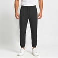 thumbnail image 3 of cfhntfmh Mens Casual Joggers Pants Elastic Waist Drawstring Workout Pants with Pockets Loose Athletic Pants (Black,Medium), 3 of 5