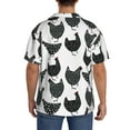 thumbnail image 3 of Sikiie Retro Rooster Men's Wrinkle Free Untucked Cuban Shirt Business Casual Button Down Shirts Short Sleeve ShirtXX-Large, 3 of 5