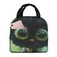 thumbnail image 1 of Easygdp Cute Big-Eyed Black Cat Bolsa Térmica Premium - Tela Oxford Impermeable, Gran Capacidad, Bolsillo Frontal, Unisex para Trabajo, Escuela, Actividades al Aire Libre y Picnics, 1 of 8