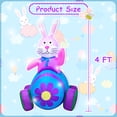 thumbnail image 3 of KITBONIS 4ft Inflatable Easter Bunny Decoration Garden Yard Easter Shopping Mall Backdrop Decorations Rabbit in Carrot Car Inflatable Decor, 3 of 7