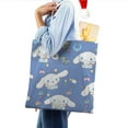 thumbnail image 4 of Cinnamoroll / Cinnamon Bolso de tela con estampado de lienzo para mujer, bolsa de compras reutilizable y estética, con cremallera interior, regalo para mujer,40*45cm., 4 of 6