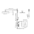 thumbnail image 6 of ANGELES HOME 12" Wall Mounted Shower Faucet Set, Shower System With Square Rain Shower Head and Handheld Shower, Rough in Valve, Hot Cold Water 2.5 GPM,  Chrome, 6 of 8