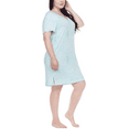 thumbnail image 3 of Honeydew Women's 2 Pack Super Soft Jersey Sleep Dress (Heather Grey/Moonfish Leopard, X-Small), 3 of 7