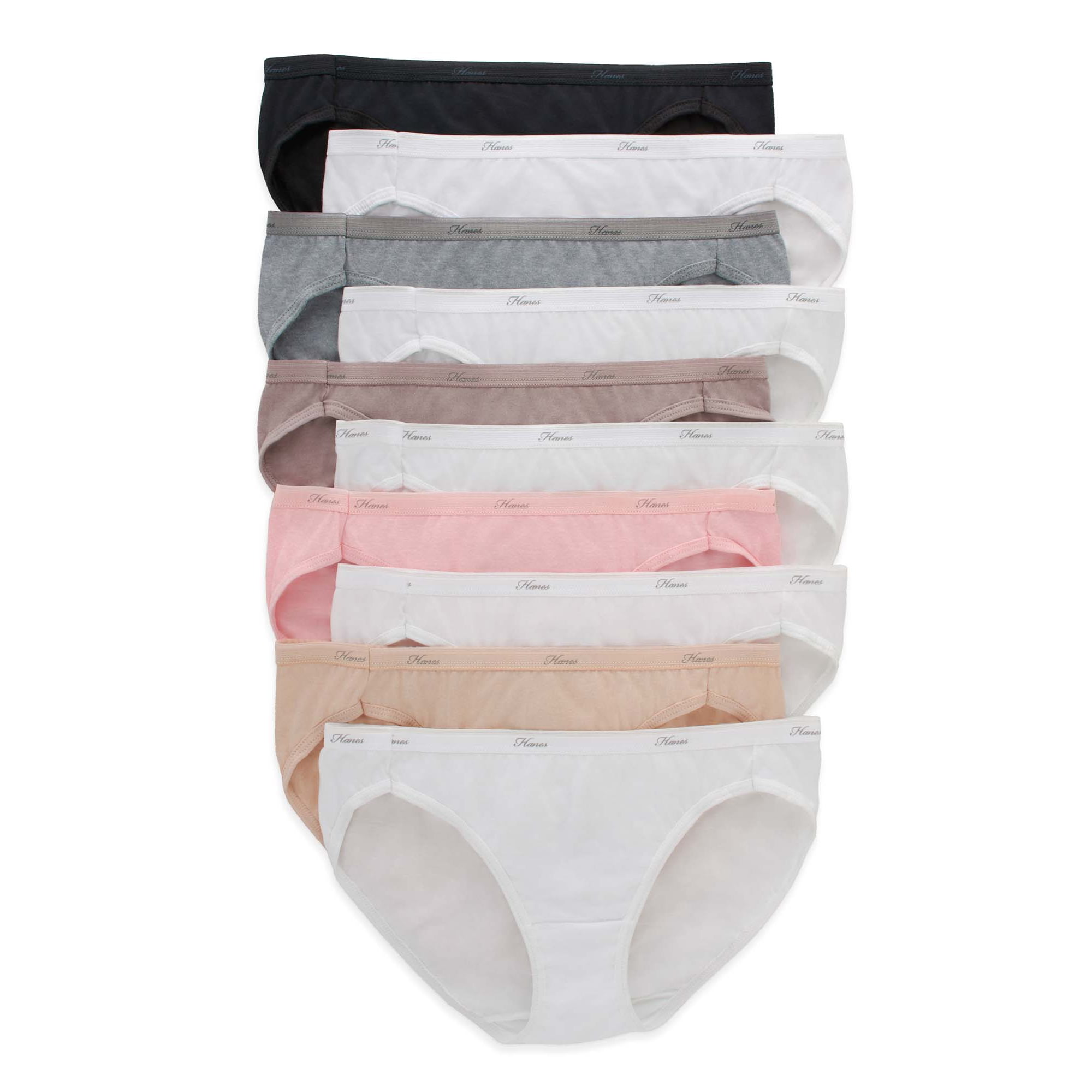 Hanes Women's Underwear Pack, 10-Pack, Softening Cotton Panties