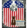 thumbnail image 2 of Patriotic USA Staffordshire Bull Terrier Chocolate Baby Bib, 2 of 3