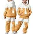 thumbnail image 2 of Arlun Boys Girls Ice Cream Graphic Print Sweatsuit 2 Piece Cute Preppy Ice Cream Baseball Long Sleeve Hoodies and Sweatpants Fall Winter Warm Comfy Outfit Sets White 90, 2 of 8