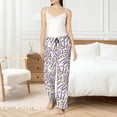 thumbnail image 5 of Uemuo Lavender Flowers Pattern Women's Wide Leg Palazzo Lounge Pants with Pockets Light Weight Loose Comfy Casual Pajama Pants-Medium, 5 of 9