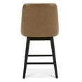 thumbnail image 4 of CHITA 26 inch Swivel Upholstered Faux Leather Barstool, Saddle Brown, 4 of 12