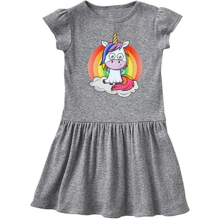 

Inktastic Unicorn Rainbow Gift Toddler Girl Dress