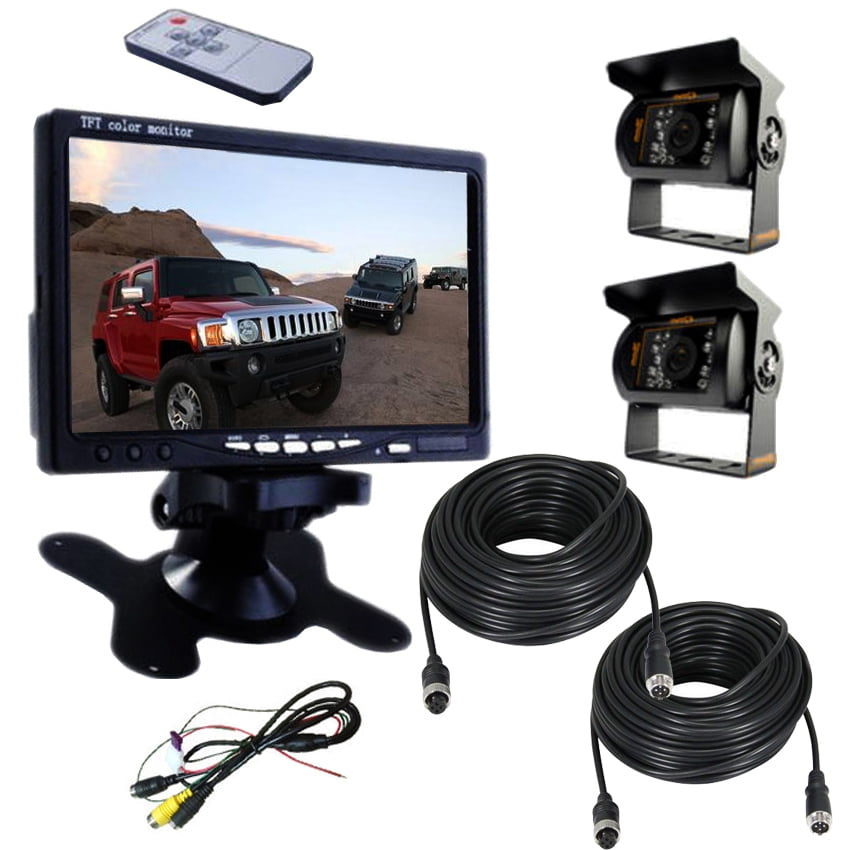 iMeshbean 7" Monitor+2 X Rear View Backup Camera Wired Night Vision Kit