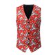 thumbnail image 3 of Nuevo Chaleco de traje con estampado navideño para hombre, vestido de fiesta de banquete de boda, chaqueta con cuello en V, chaleco, 3 of 5