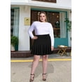 thumbnail image 5 of Women's Plus Size Pleated Tennis Skirt- Girls High Waist Athletic Golf Skirts with Shorts Black, 5 of 7
