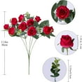 thumbnail image 3 of Artificial Roses Bouquet 6 Pack 12 Inch Silk Roses Flowers Bulk Bunches Realistic Flowers for Wedding Bridal Home Office Garden Party Vase Centerpiece Decorations, 3 of 7