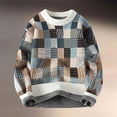 thumbnail image 4 of Christmas Sweaters for Men Lightweight Funny Print Tops Button Down Dailywear Men's Fashion with Zipper, Beige, Size XXL, 4 of 4