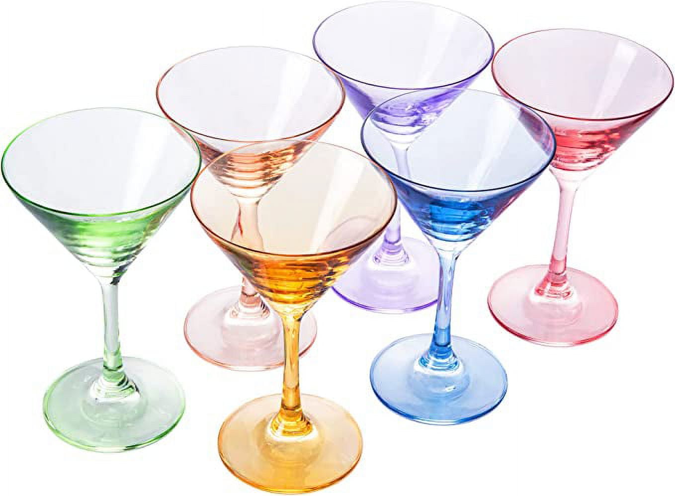 PARNOO Cocktail Glasses 8 Ounce - Set of 8 Seamless Cosmopolitan, Martini  Glasses with Heavy Base – …See more PARNOO Cocktail Glasses 8 Ounce - Set  of