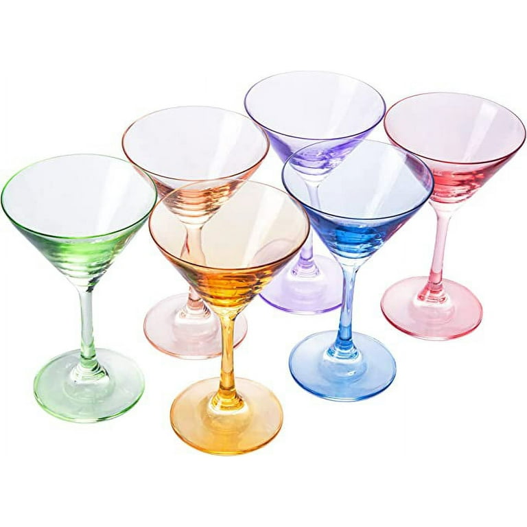 wookgreat Martini Glasses, Set of 6 Vintage Cocktail Glasses, 8oz Crystal  Stemless Margarita Glasses…See more wookgreat Martini Glasses, Set of 6