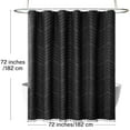 thumbnail image 4 of Zrodlmo Boho Chevron Textured Shower Curtain with Hooks, Tassel Fabric Bathroom Curtain, 72" x 72", Black, 4 of 9