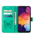 thumbnail image 3 of Dteck Folio Case for Samsung Galaxy A50 / A50s / A30S /A505, Embossed Butterfly Magnetic Flip PU Leather Wallet Case Stand Protective Cover with Hand Strap [Built-in card slots/money pocket], Green, 3 of 5