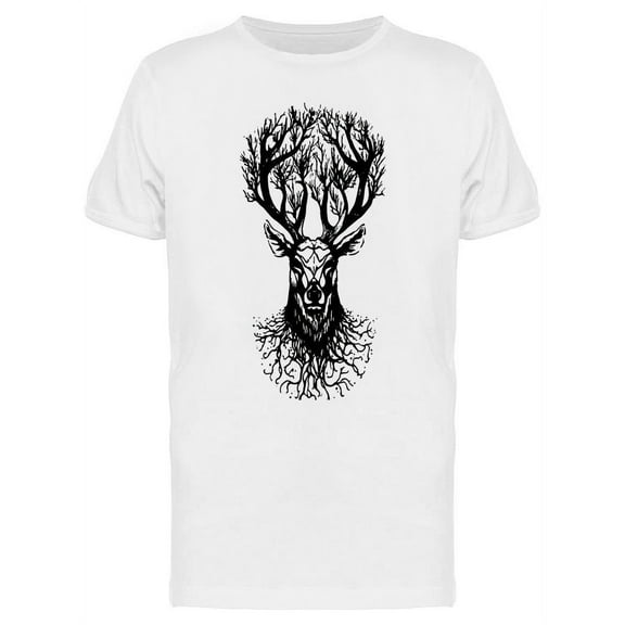 Deer With Forest T-Shirt Men -Image by Shutterstock, Male Large