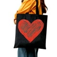 thumbnail image 5 of GOSMITH Reusable Grocery Bags Heart Shaped Printed Valentine's Day - Large Capacity Shoulder Bag 14.1x15.7in, 5 of 6