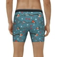 thumbnail image 4 of Cauagu Bullfinches Branches And Balls Print Men's Boxer Briefs, Funny & Cute Underwear Elastic Waistband Briefs Ideal Gift for Men,1-Pack, 4 of 7