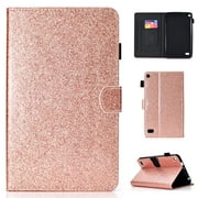 Folio Case for Amazon Kindle Paperwhite All Version (Not for Paperwhite 2018 10th Gen), Allytech Ultra Slim Light Glitter Leather Auto Sleep Wake Smart Cover for Kindle Paperwhite 1 2 3, Rosegold