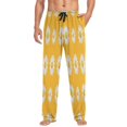 thumbnail image 4 of Yellow Daisies Men's Lightweight Pajama Bottoms Stretch Elastic Waist Side Pockets Spring Fall, 4 of 7