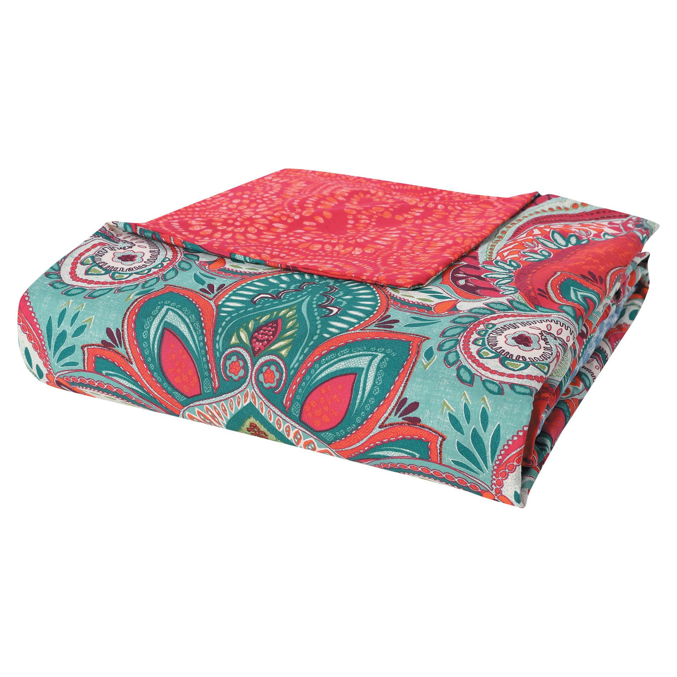 VCNY Home Casa Real 5-Piece Multicolor Damask Reversible Comforter Set, Full/Queen, Adult, Unisex