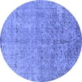 thumbnail image 1 of Ahgly Company Machine Washable Indoor Round Oriental Blue Industrial Area Rugs, 6' Round, 1 of 4