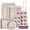Brown, variant on CAROTE 9 Pc Stackable Nonstick Bakeware Set, Includes Cookie Sheet, Muffin, Bread, Cake, Loaf & Roasting Pans, Gray & Blue