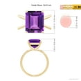 thumbnail image 5 of ANGARA Natural 5.3 ct Amethyst Criss-Cross Split Shank Cocktail Ring in 14K Yellow Gold for Women (Size-12x10mm) | February Birthstone, Anniversary, Jewelry Gift for Women | Natural Amethyst Ring, 5 of 9