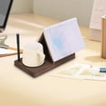 thumbnail image 6 of HOMYL Book Holder with Drink Holder Solid Wood Book Rest for Home Desk Living Room Brown, 6 of 8