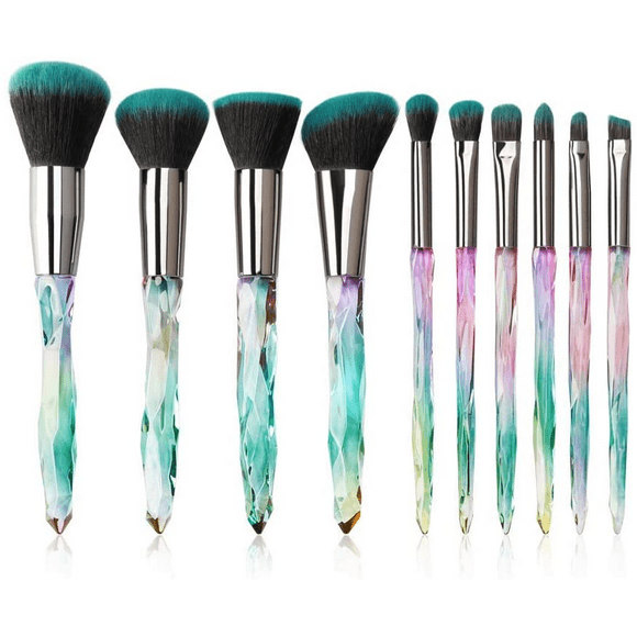 Kit de 10 Brochas de Mango Cristal Blanco Malubero Malu1602