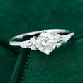 thumbnail image 2 of Silvago Jewel Silver 14k White Gold Over Rings for Her - Cushion Cut Excellent 1.9 Ct Diamond Ring For Women's - Solitaire with Accent Diamond Rings for Women's - Multi-Stone Diamond Rings for Her, 2 of 9