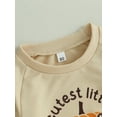 thumbnail image 4 of Toddler Girls Boys Sweatshirts Halloween Clothes Pumpkin Letter Print Crew Neck Long Sleeve Pullovers Fall Tops, 4 of 8