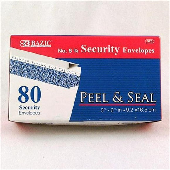 DDI 1820433 Bazic #6 3/4 Self-Seal Security Envelope - 80 Pack Case of 24