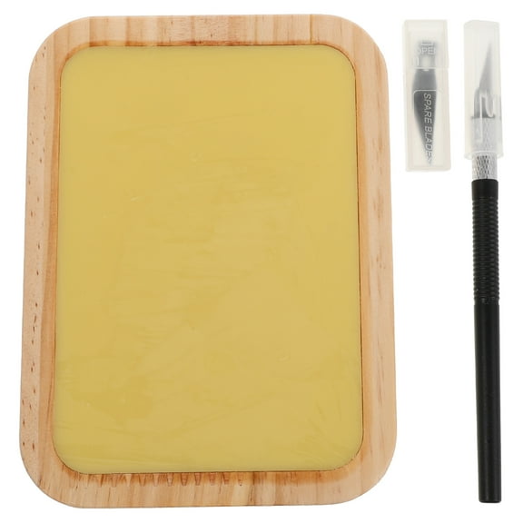 Masteelf 1 Set DIY Craft Cutting Tools with Wax Plate for Hand-Carving Paper Cutting Knife Traditional Chinese Window Flowers Cutting Tools