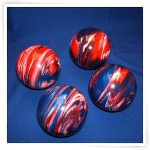 EPCO 4 Ball 107mm Tournament Bocce Set - Marbled Red/White/Blue [Toy]