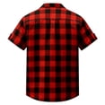 thumbnail image 4 of Chiccall Flannel Shirts for Men Short Sleeve Plaid Button Down Shirt with Breasted Pocket, 4 of 7