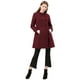 thumbnail image 3 of Abrigo de Invierno Allegra K Doble Botonadura Cuello Alto Mujer Borgoña S, 3 of 6