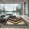 thumbnail image 2 of ODIKA 8'x10' Ultra-Soft Area Rug, Spotted Tricolor Mosaic Interlocking Abstract Inspired Motif None Washable, Bare feet friendly, Silk-Touch for Bedroom, Under Sectional, 2 of 7