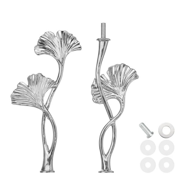 Soporte para bandeja de pastel de 2 niveles Uxcell 1 juego de soporte de metal para pastel, soporte para cupcake, accesorio para plato de postre para bodas, fiestas, festivales, color plateado (flor)