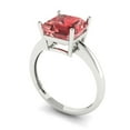 thumbnail image 2 of Solitaire Engagement Ring for Women - 2.5ct Natural Garnet in 14K White Gold Promise Ring, 2 of 5