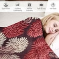 thumbnail image 3 of ONETECH  Floral Throw Blanket, Flourishing Chrysanthemums Chinese Pattern Inspired Flannel Accent Piece Soft Couch Cover for Adults, 3 of 6