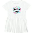 thumbnail image 3 of Inktastic Sweet Pea Hearts Girls Baby Dress, 3 of 5