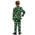 thumbnail image 3 of Xoenoiee Green Shamrock Print Boys' Formal Suits Set Tuxedo Suit with Adjustable Waist St. Patrick's Day Teen Boy Dress Blazer Set Clothes fot Wedding Party, 5-6 Years, 3 of 7