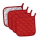 thumbnail image 4 of Juego de 4 agarraderas de cocina de 17,5 x 17,5 cm, protección para las manos, lavables a máquina Rojo, 4 of 9