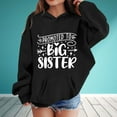 thumbnail image 2 of CONFREE Hoodies for Teen Girls Long Sleeve Hooded Sweatshirt for Girls Trendy Big Sister Letter Prints Fashion Preppy Pullover Tops With Pocket, 2 of 4